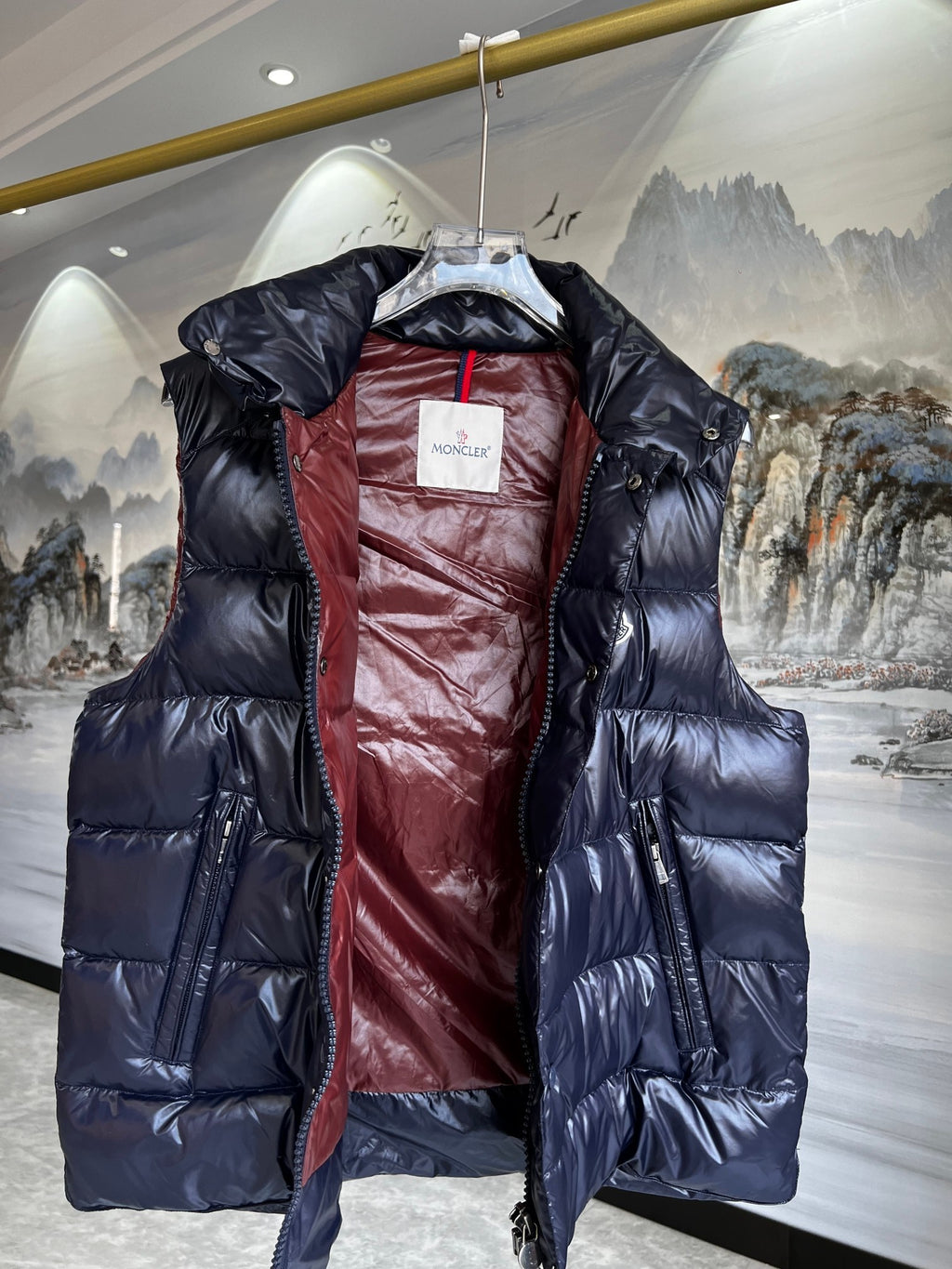Moncler Navy Blue Down Vest