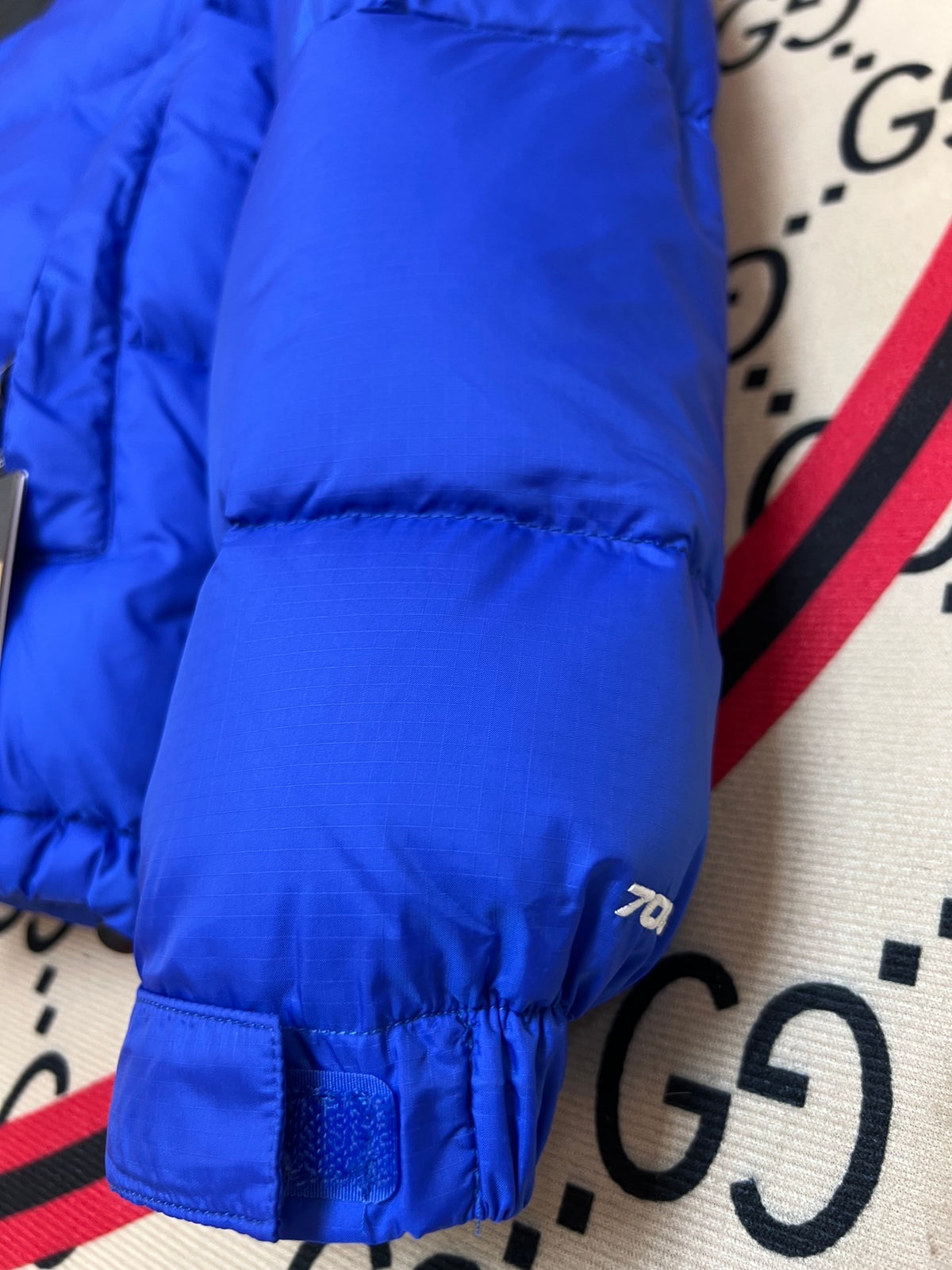 The North Face Blue & Black 700-Fill Nuptse Down Puffer Jacket