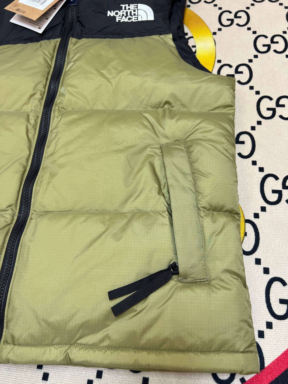 The North Face Olive Green Down Vest