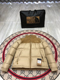 The North Face Cream & Tan 700-Fill Nuptse Down Puffer Jacket