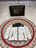 The North Face White Bear Print 700-Fill Nuptse Down Puffer Jacket