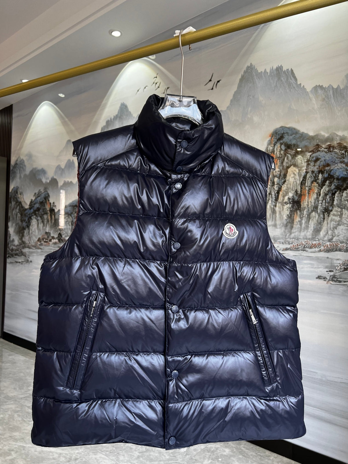 Moncler Navy Blue Down Vest
