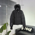 Moncler Graphic-Detail Black Hooded Puffer Jacket