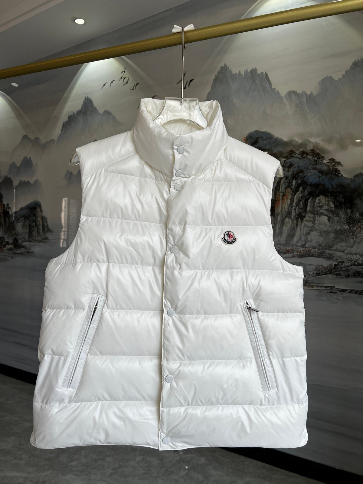 Moncler White Down Vest