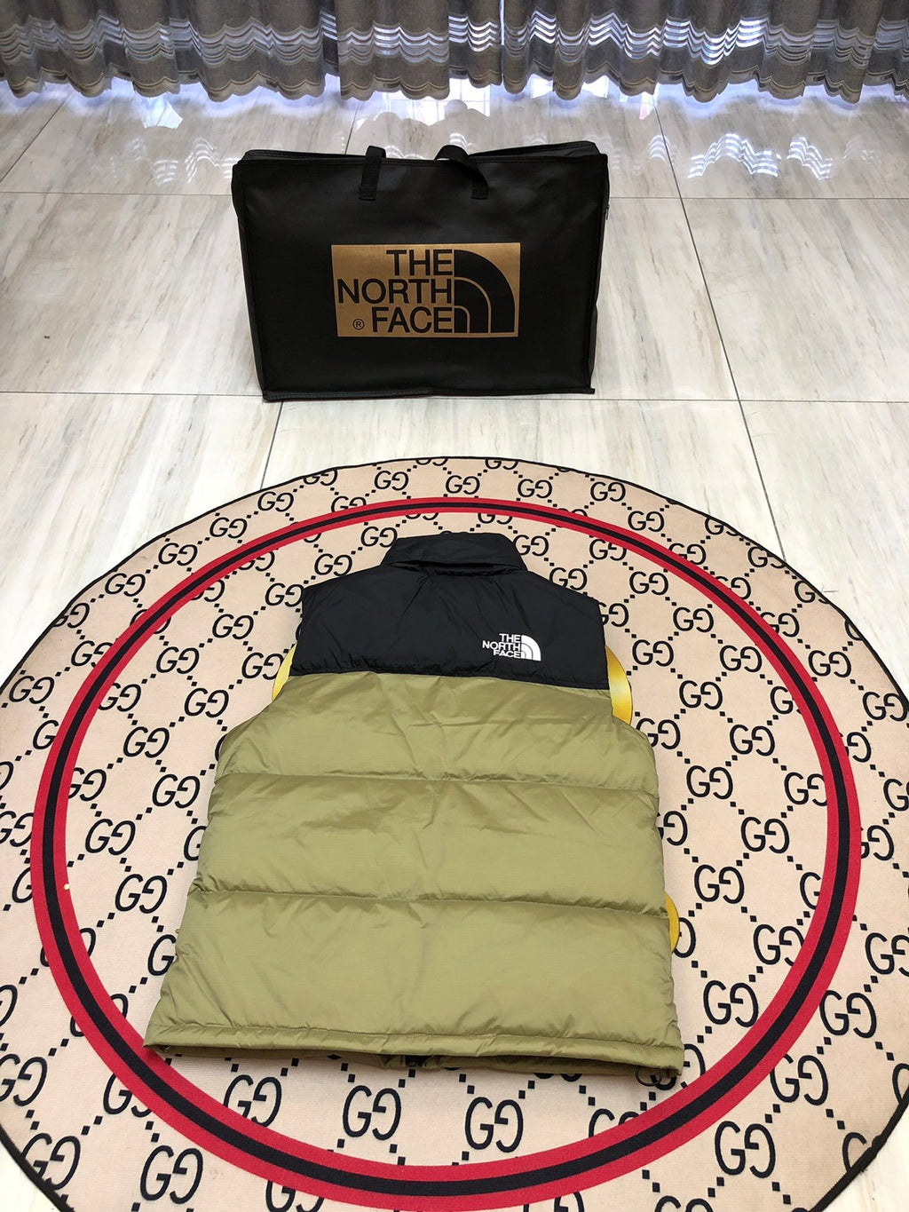 The North Face Olive Green Down Vest
