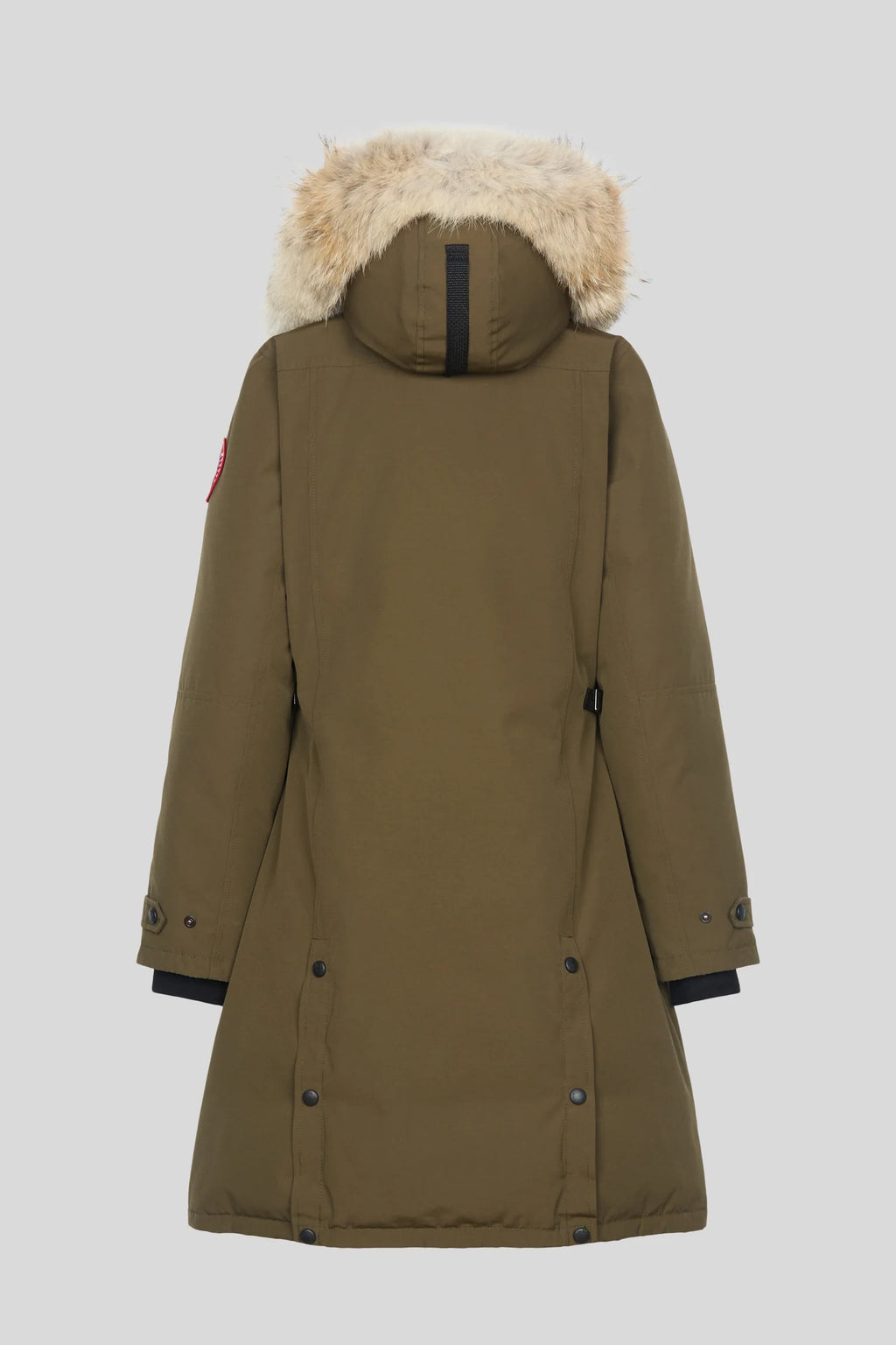 Canada Goose Military Green Rossclair Parka – Coyote Fur Hood Fitted Silhouette Canadian Outerwear